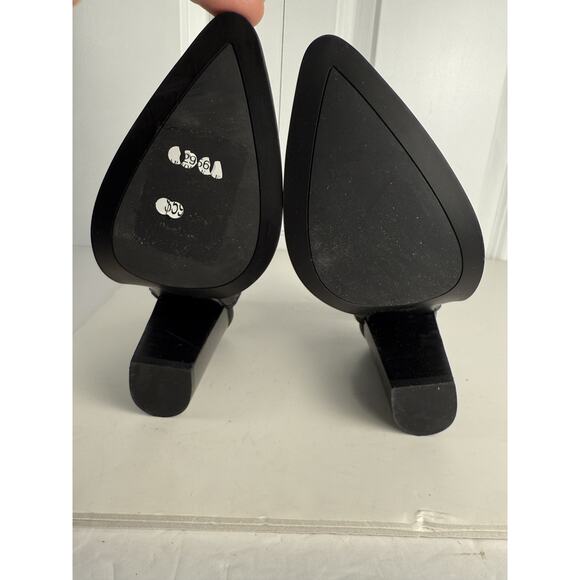 Halogen Black Leather Pointy Toe Slingback Booties/Mules 5 NWOB - Picture 8 of 8